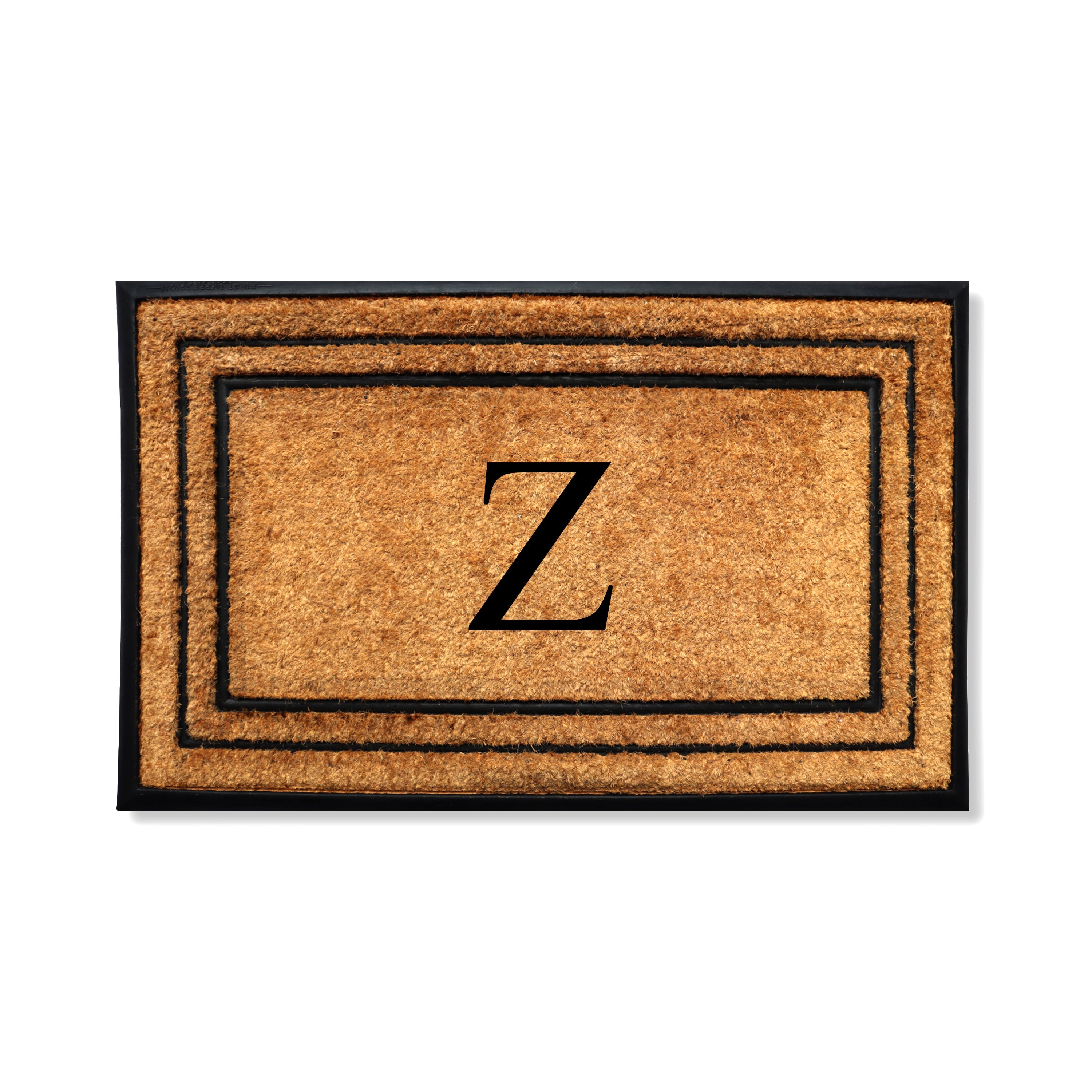 A1HC Personalized Monogram Coir Door Mat 30" x 60" Custom Front Door Entryway Mat with Rubber Border Non-Slip