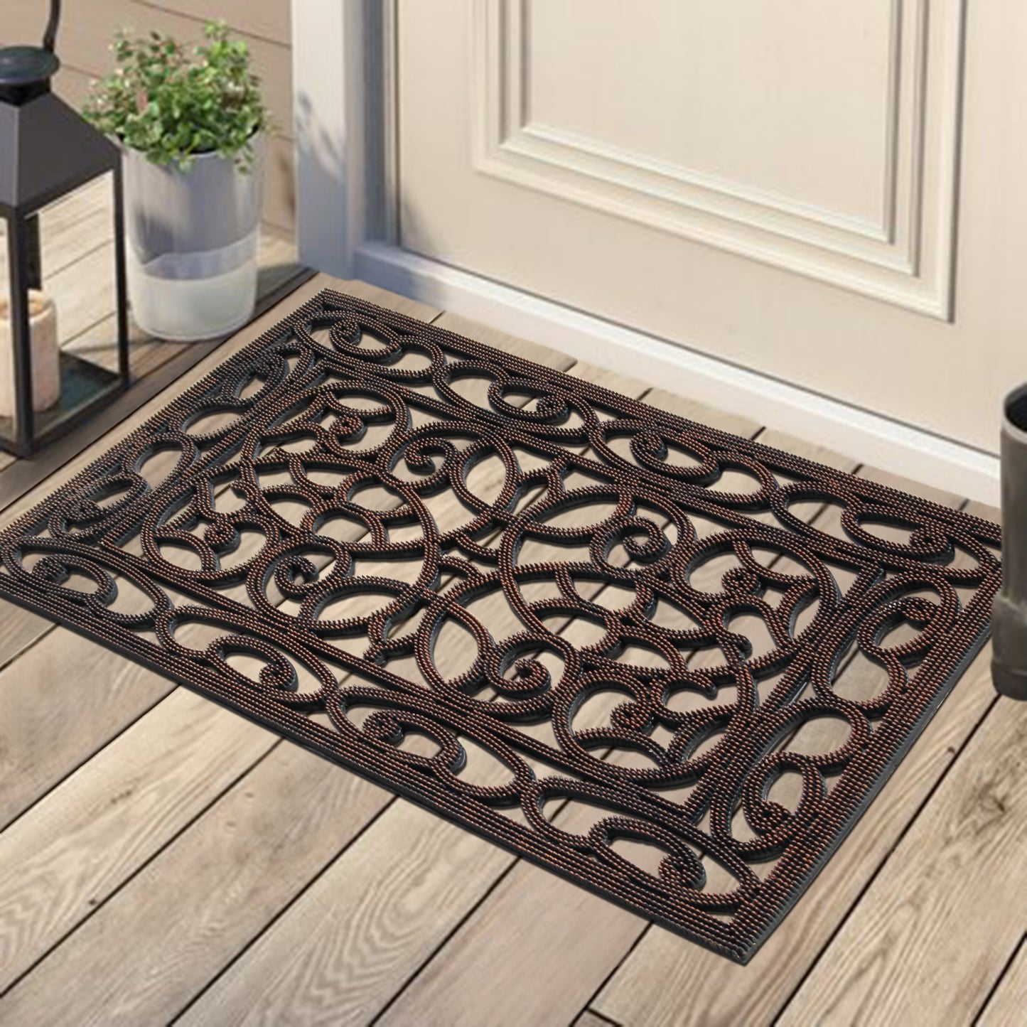 Rubber Pin Door Mat with Beautifully Hand Bronze Finish