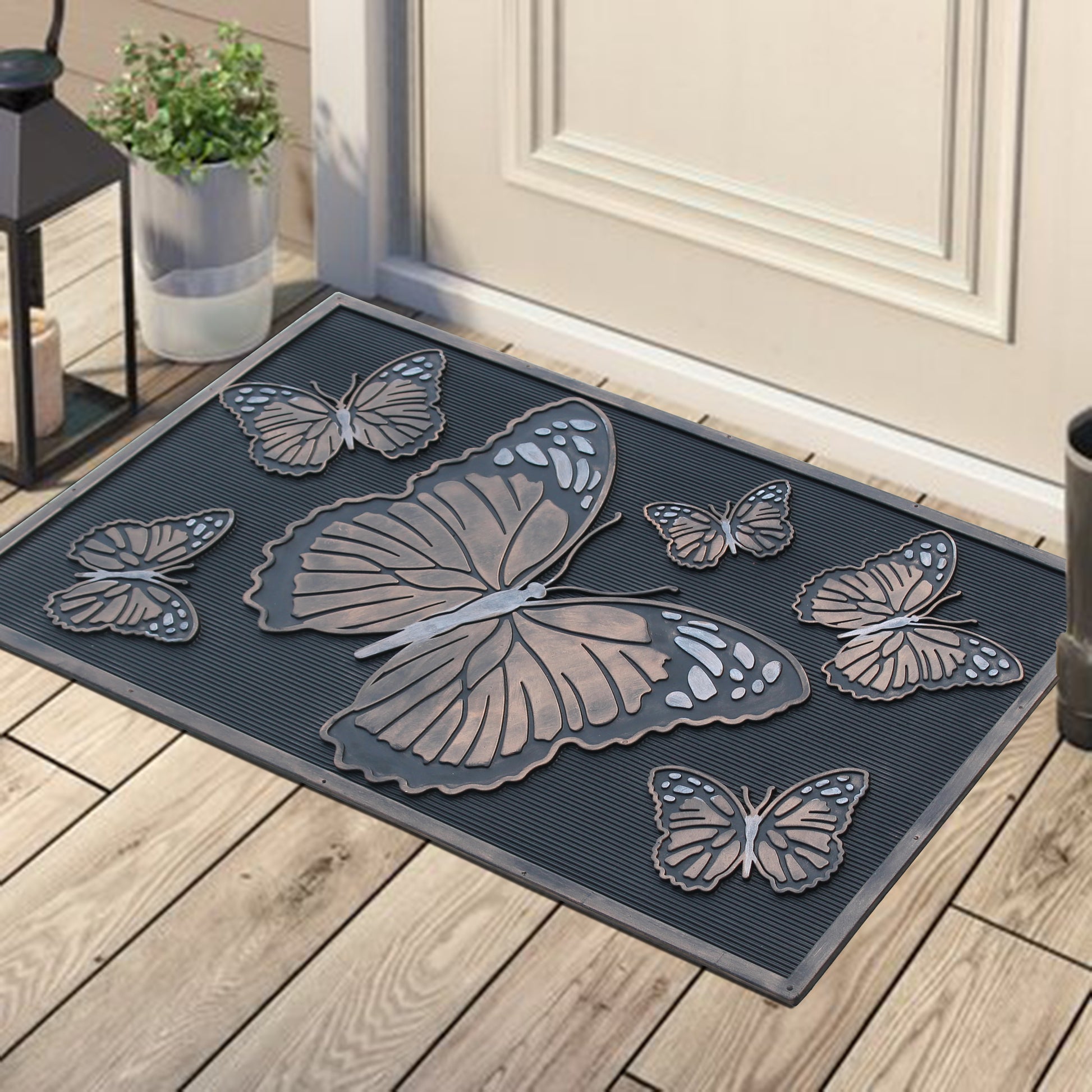A1HC First Impression Butterfly Rubber Pin Mat, Beautifully Copper, Black - A1HCSHOP