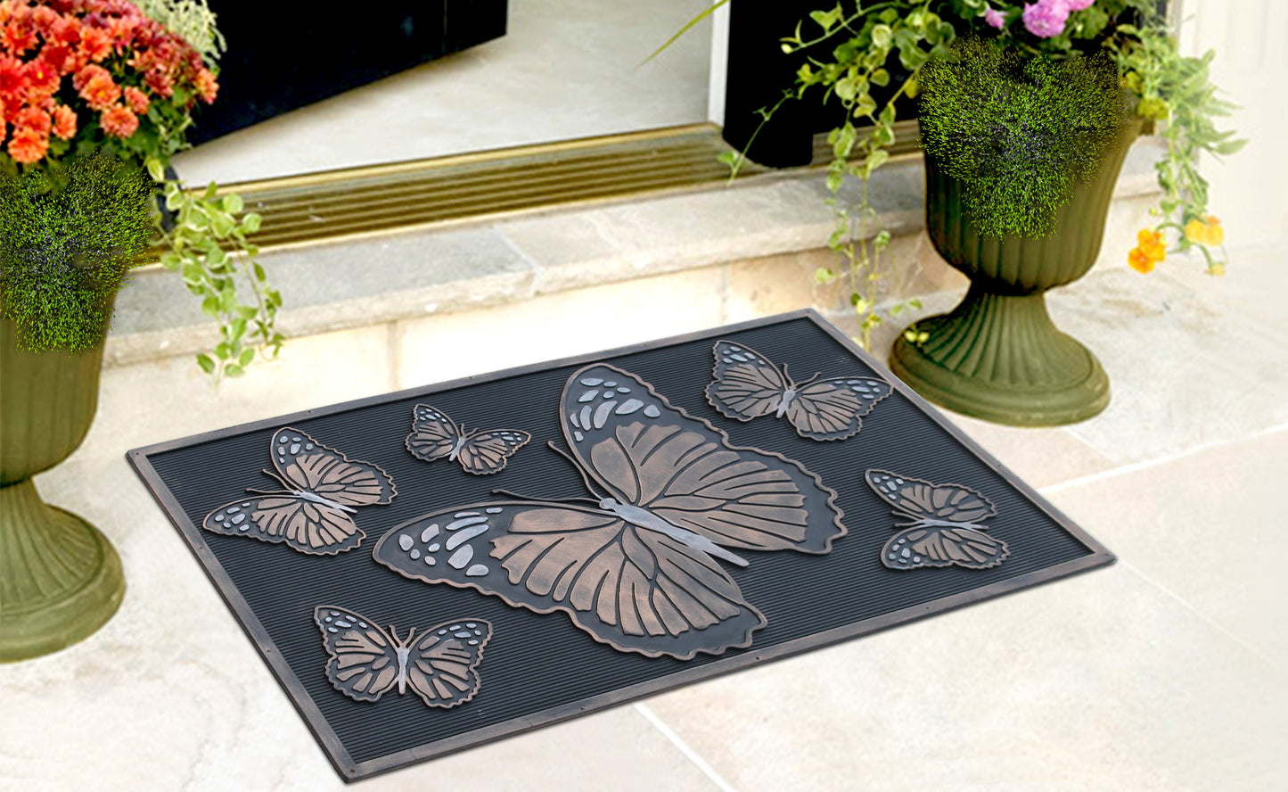 A1HC First Impression Butterfly Rubber Pin Mat, Beautifully Copper, Black - A1HCSHOP