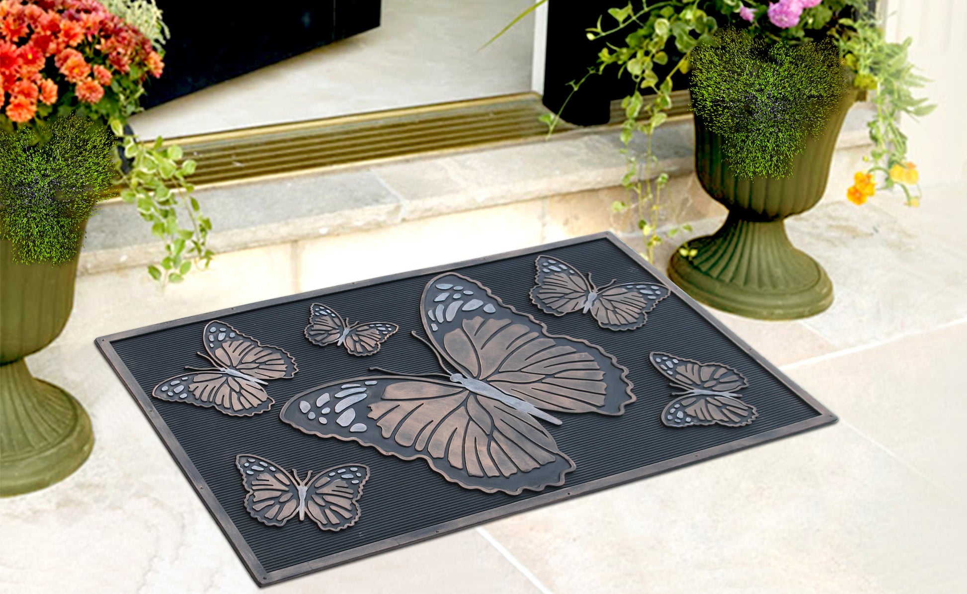 A1HC First Impression Butterfly Rubber Pin Mat, Beautifully Copper, Black - A1HCSHOP