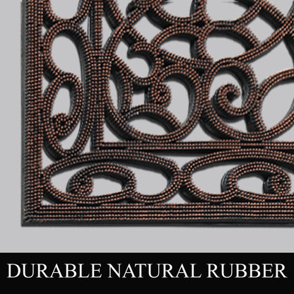 Rubber Pin Door Mat with Beautifully Hand Bronze Finish