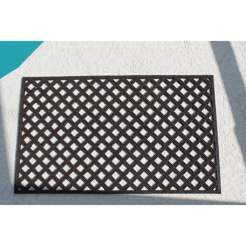 A1HC First Impression Diamonds 18 In. X 30 In. 100% Rubber Pin Mat with Beautifully Hand Bronze Finish - A1HCSHOP