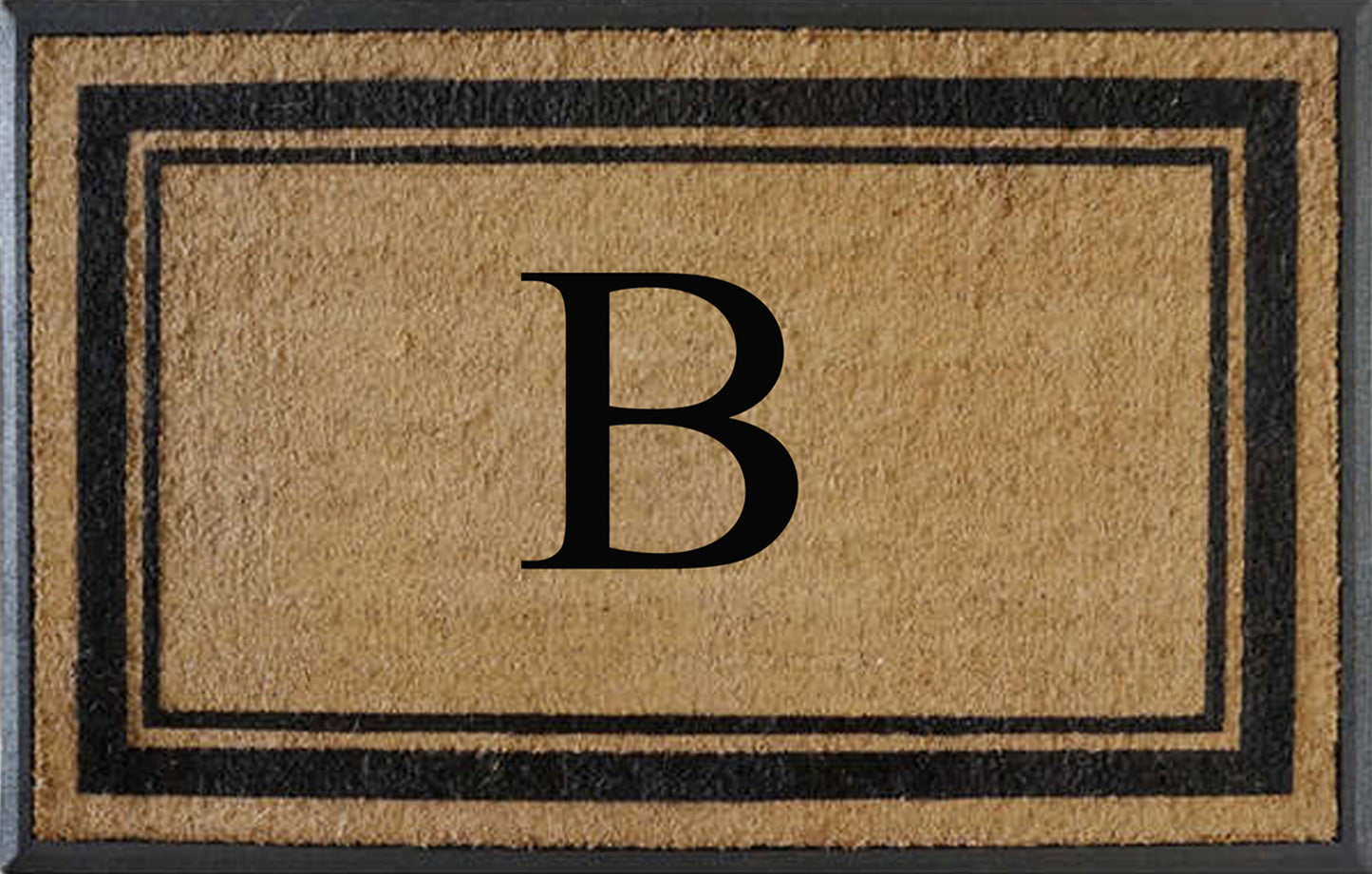 A1HC Rubber & Coir Flocked Doormat 30"x48", Anti-Shed, Heavy Duty for Front Door Monogrammed Mat